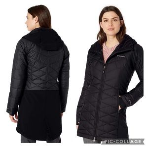 Columbia Women’s Heavenly Long Hybrid Winter Jacket, Water repellent, Down Style